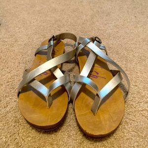 Blowfish silver sandals